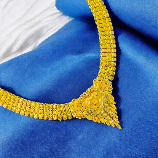 BIS CERTIFIED HUID HALLMAR 916 22KT GOLD NECKLACE CHOKER (WGT: 9.110 GM) 1 PIECE FOR WOMEN.