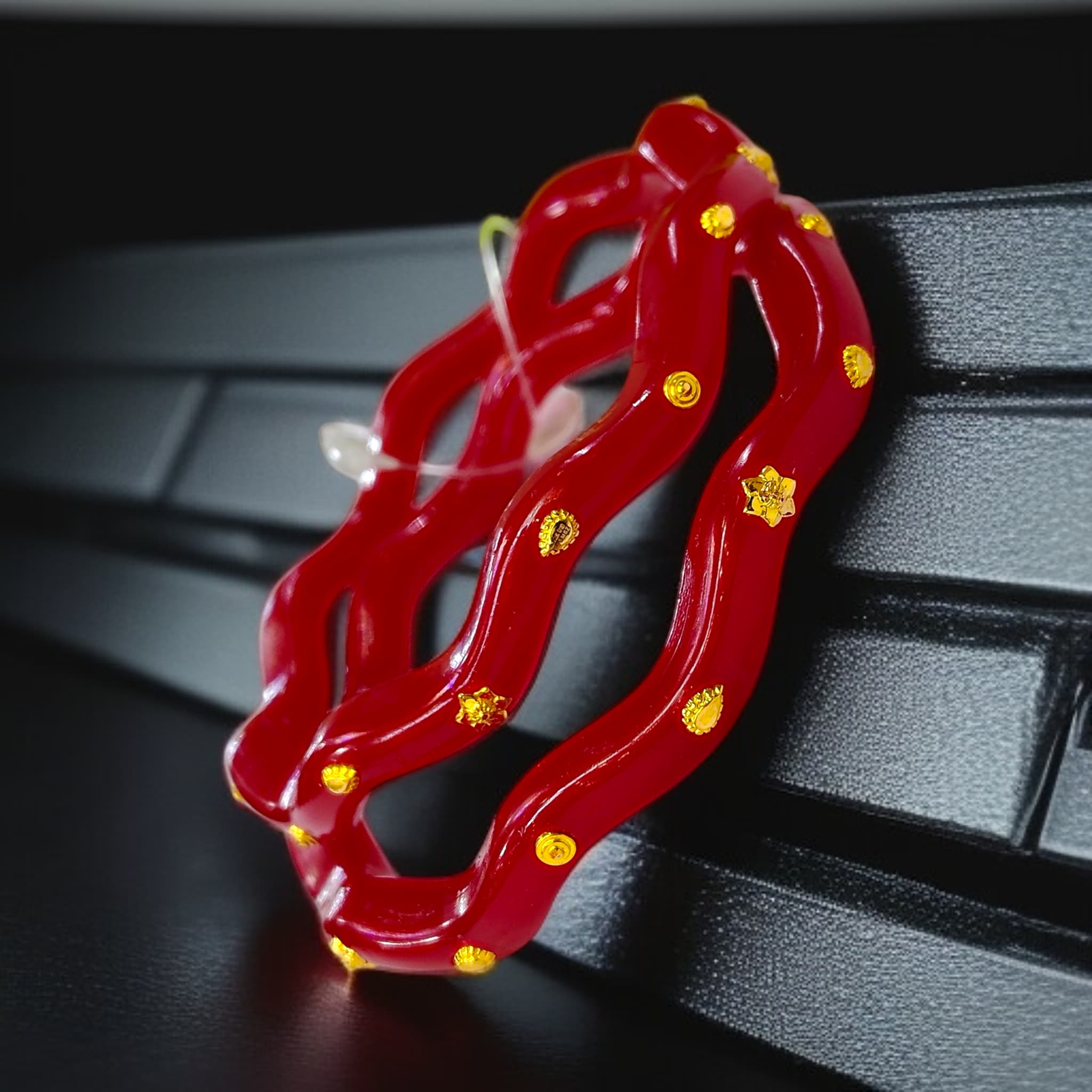 (GPPB) SUPER BEKI POLA - HUID HALLMARK 22KT GOLD POLA BANGLES 1 PAIR FOR GIFTING.(NP)