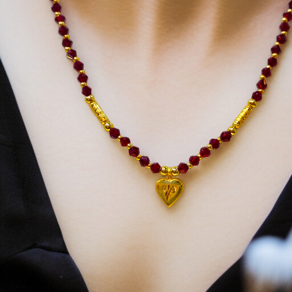 ANTI LOVE DESIGN (WGT: 0.170 GM APPROX)(NON HALLMARK) KDM GOLD LOCKET 1 PIECE WITH TASSEL (50 TONCH) BEST FOR GIFT IN MARRIAGE.