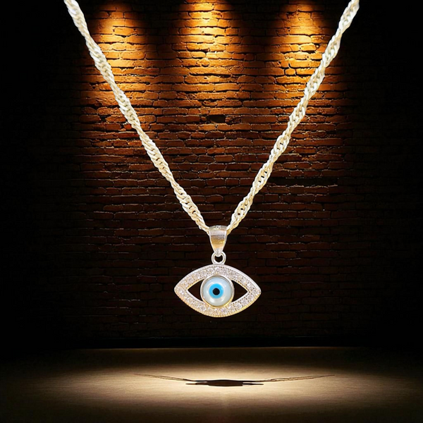 EVIL EYE BANKOK IMPORTED 925 SILVER PENDANT (UNISEX) FOR REGULAR USE- GET ANY DESIGN AS PER AVAILABLITY (SOLD ON MRP) - *CHAIN NOT INCLUDED*(NP)