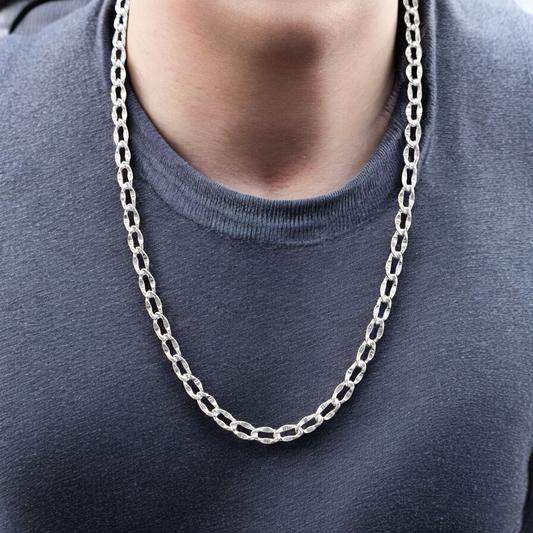 (SLCN) SILVER CHAIN 22 INCH - 625 SILVER CHAIN WGT: 10.080 GM APPROX 1 PIECE (UNISEX DESIGN) FOR MEN AND WOMEN.