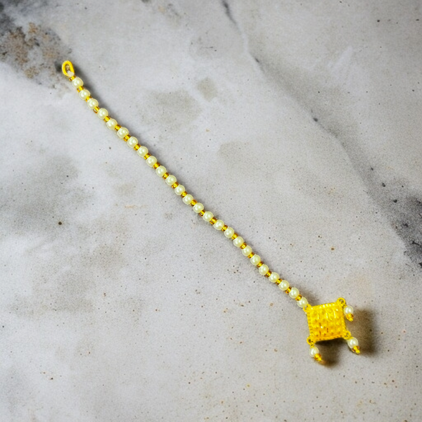 BUBBLE SQUAR DESIGN (WGT: 0.220 GM APPROX) KDM GOLD (MANGTIKA) MOTI TICKLY 1 PIECE (50 TONCH) BEST FOR GIFT IN MARRIAGE.