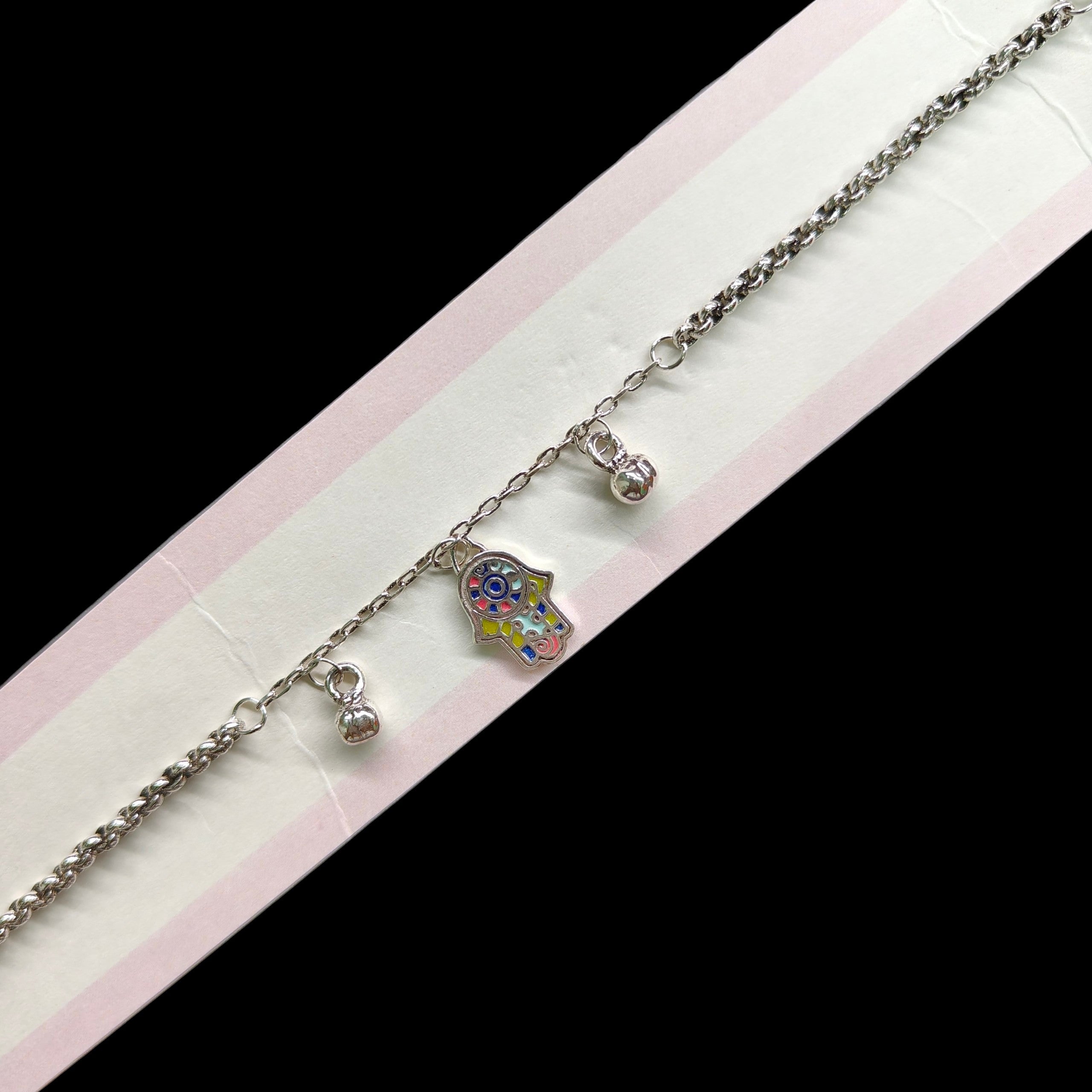 SILVER WRISTLET - BANKOK IMPORTED HALLMARK 925 SILVER WRISTLET FOR WOMEN 1 PIECE- (ADJUSTABLE FREE SIZE) SOLD ON MRP.