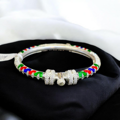 SILVER BANGLES- (SIZE 26 KHILEN) CERTIFIED BIS HALLMARK 925 SILVER BALA (MANIPUR DESIGN) APPROX WGT: 21.140 GM (1 PIECE) FOR REGULAR USE FOR WOMEN.