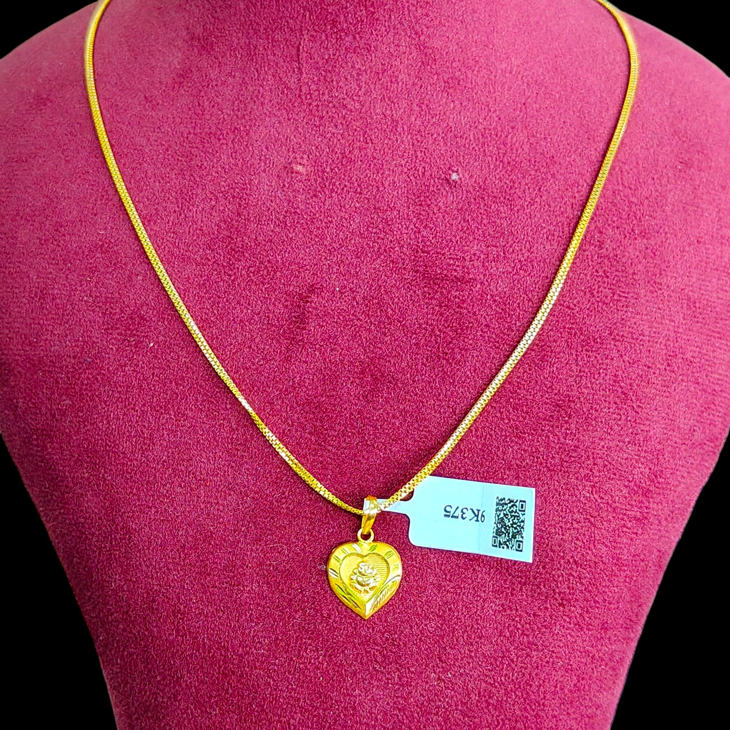 GOLD LOCKET - (WGT: 0.310 GM APPROX) BIS CERTIFIED HUID HALLMARK 9KT GOLD LOCKET 1 PIECE. (CHAIN NOT INCLUDED).