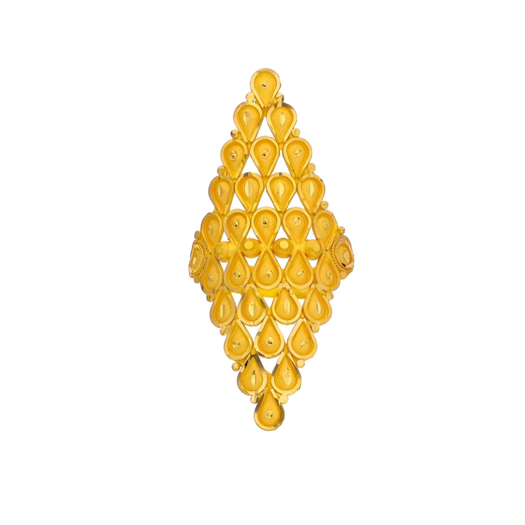 MADE TO ORDER (GFR22) BIS CERTIFIED HUID HALLMARK 916 22KT GOLD FINGER RING (ADJUSTABLE FREE SIZE) WGT: 3.500 GM APPROX (1 PIECE) FOR WOMEN (BLUE TAG PREMIUM SEGMENT JEWELLERY) -DELIVERY IN 25 DAYS.