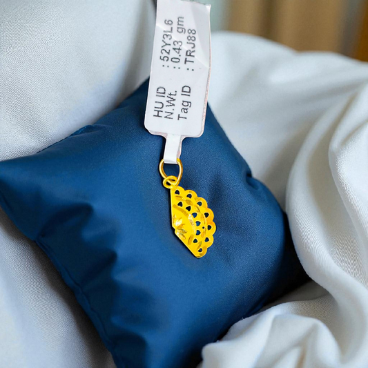(GL22) LOCKET WGT: 0.430 GM APPROX BIS CERTIFIED HUID HALLMARK 916 22KT GOLD LOCKET 1 PIECE FOR UNISEX. (CHAIN NOT INCLUDED).