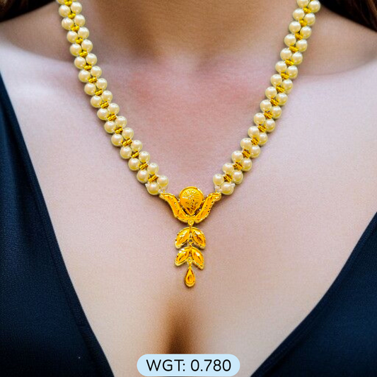 BIS CERTIFIED WGT: 0.780 GM APPROX HUID HALLMARK 916 22KT GOLD MOTI PENDANT 1 PIECE FOR YOUR BEAUTIFUL WIFE.