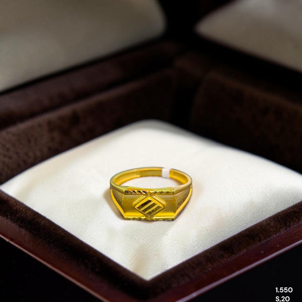 GENTS RING- TRJ (SIZE:20) WGT: 1.550 GM APPROX BIS CERTIFIED HUID HALLMARK 375 9KT GOLD FINGER RING FOR MEN 1 PIECE.(7ZNU13)