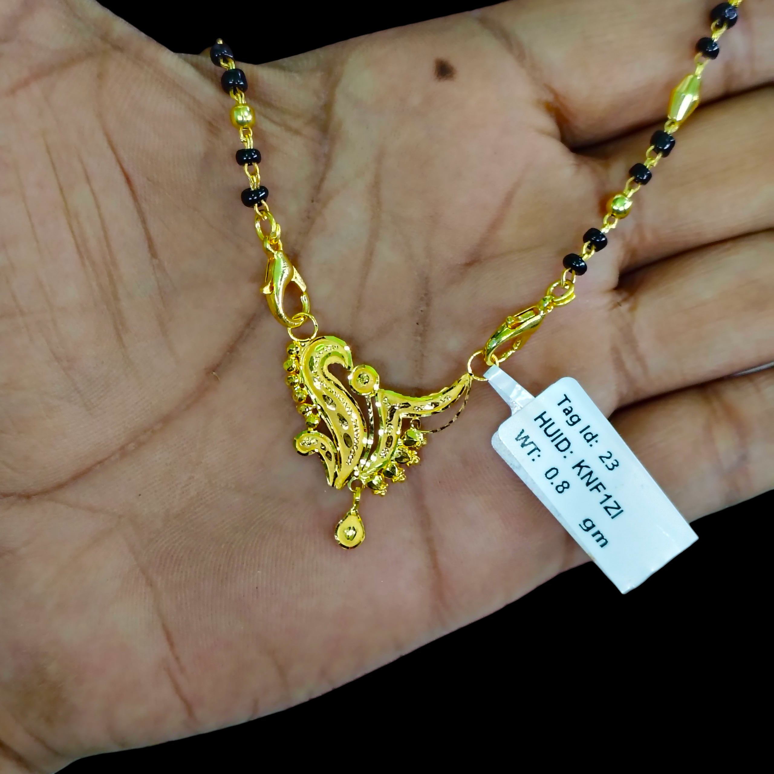 GOLD PENDANT- WGT: 0.800 GM APPROX 22KT HUID HALLMARK GOLD PENDANT MANGALSUTRA 1 PIECE WITH TASSEL.