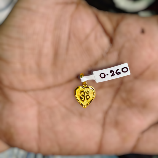 (GLKD) LOCKET WGT: 0.260 GM APPROX KDM GOLD LOCKET 1 PIECE (50 TONCH) WITH ADJUSTABLE TASSEL FOR GIFTING PURPOSE (CHAIN NOT INCLUDED).