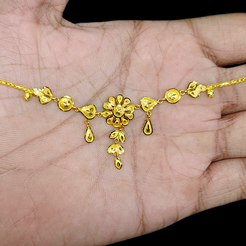 GCN22K- (W99WEE)-(WGT: 2.690 GM APPROX) BIS CERTIFIED HUID HALLMARK 916 22KT GOLD CHOKER 1 PIECE FOR WOMEN.