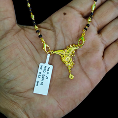 GPM22K- WGT: 0.830 GM APPROX 22KT HUID HALLMARK GOLD PENDANT MANGALSUTRA 1 PIECE WITH TASSEL.