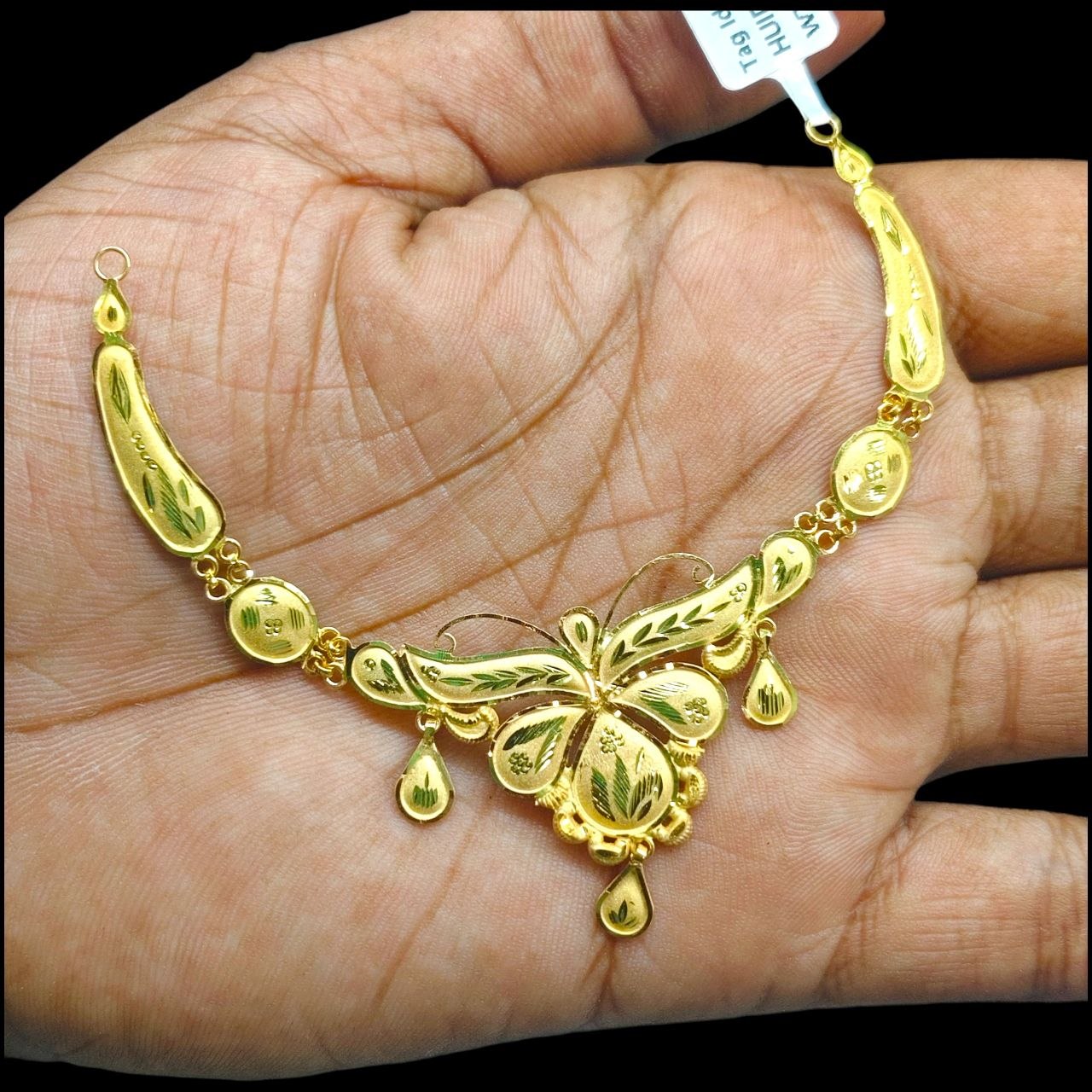 GOLD CHOKER NECKLACE-(WGT: 2.728 GM APPROX) BIS CERTIFIED HUID HALLMARK 9KT GOLD NECKLACE 1 PIECE FOR WOMEN.