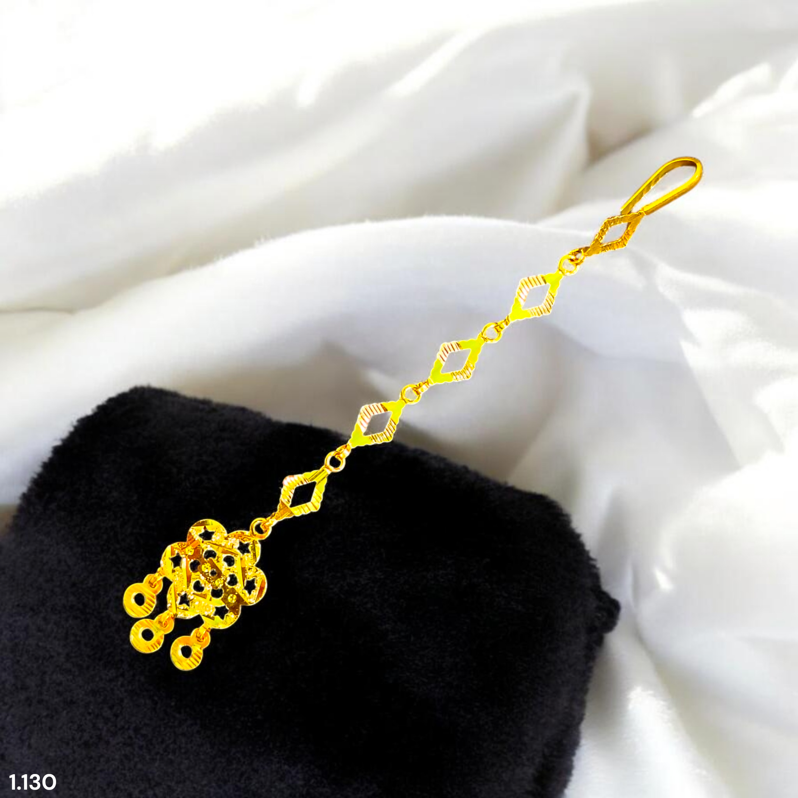 GOLD TICKLY- BIS CERTIFIED WGT: 1.130 GM APPROX HUID HALLMARK 375 9KT GOLD TICKLY (MANGTIKA) 1 PIECE FOR MARRIAGE.