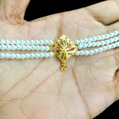 GMC22K- (A8EK5T)- CERTIFIED BIS HUID HALLMARK 916 22KT GOLD MOTI CHOKER 1 PIECE (WGT: 0.430 GM) WITH ADJUSTABLE TASSEL FOR GIFT IN MARRIAGE.