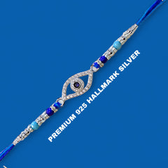 (RAKHI GIFTS) 925 HALLMARK SILVER RAKHI FOR RAKSHA BANDHAN GIFT FOR YOUR LOVING BROTHER (FREE DAIRYMILK CHOCOLATE INSIDE).