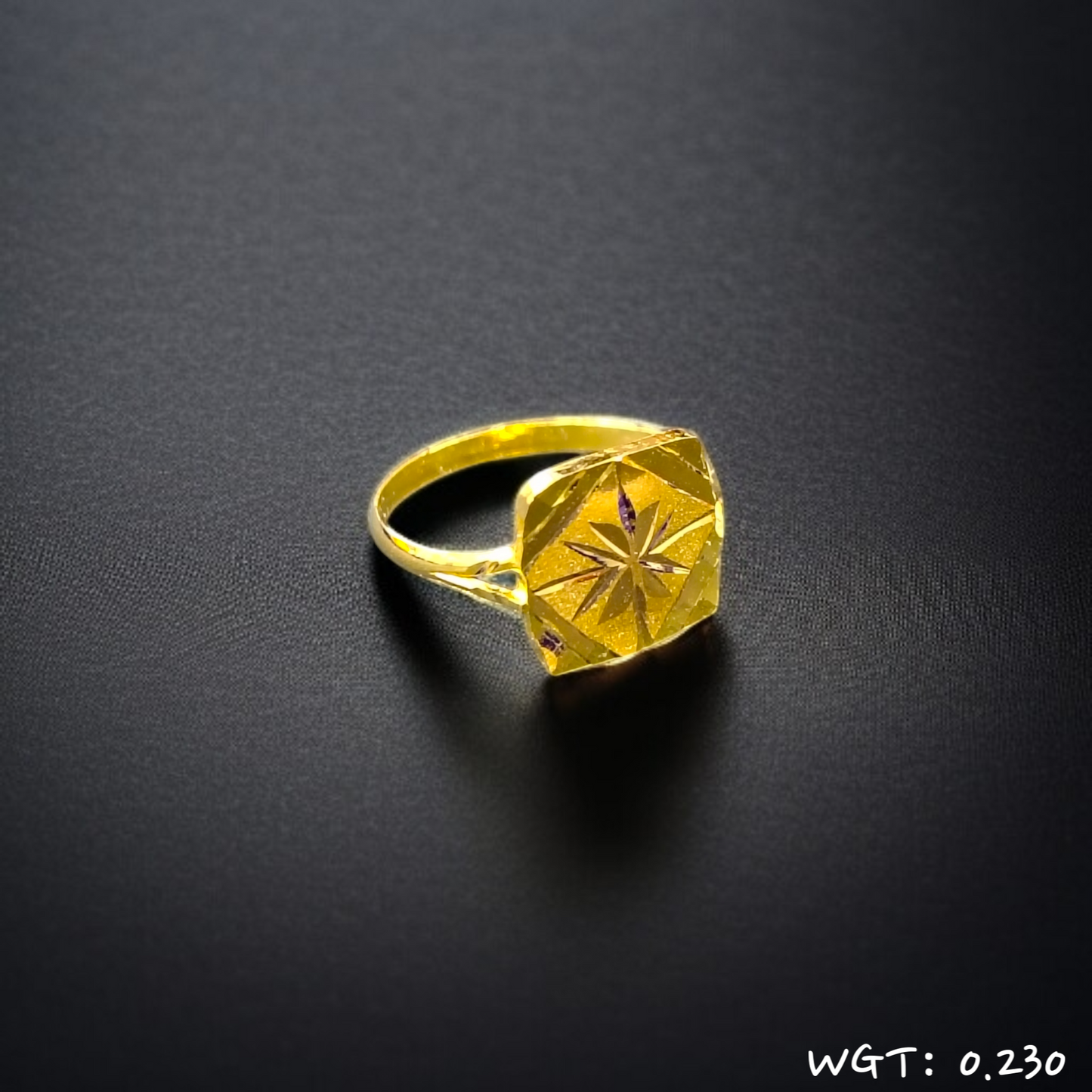 TRJ WGT: 0.230 GM APPROX KDM GOLD BABY FINGER RING 1 PIECE FOR RICE CEREMONY & BIRTHDAY.