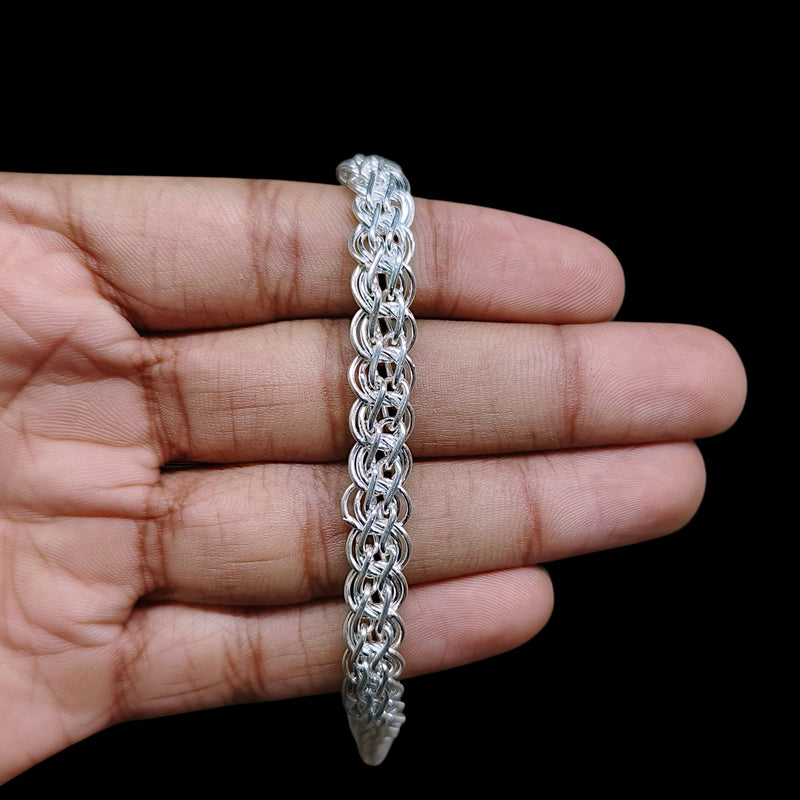SILVER WRISTLET- (A08) (WGT:17.000 GM APPROX) 625 SILVER WRISTLET FOR MEN 9