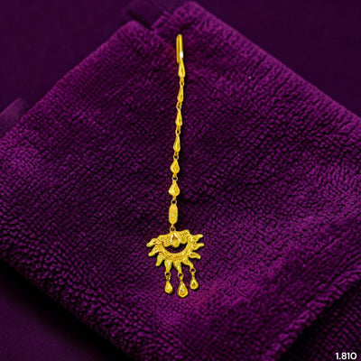 GOLD TICKLY- (FI6MQS) (WGT: 1.810 GM APPROX) CERTIFIED BIS HUID HALLMARK 375 9KT GOLD TICKLY (MANGTIKA) 1 PIECE FOR MARRIAGE.