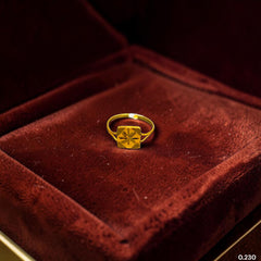 BABY JEWELLERY- TRJ (W86NCB) (WGT: 0.230 GM APPROX) 375 9KT HUID HALLMARK GOLD BABY FINGER RING 1 PIECE FOR RICE CEREMONY & BIRTHDAY.