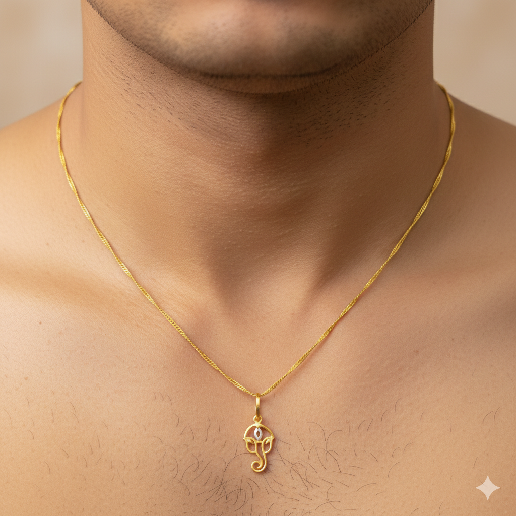 GOLD LOCKET BOYS- WGT: 0.350 GM APPROX BIS CERTIFIED HUID HALLMARK 9KT GOLD LOCKET FOR MEN 1 PIECE. (CHAIN NOT INCLUDED).