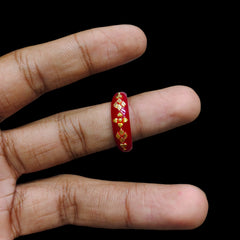 POLA RING-SIZE 19 (WGT: 0.120 GM APPROX) CERTIFIED BIS HALLMARK 916 22KT GOLD POLA RING 1 PIECE (BEST FOR DAILY WEAR OR GIFTING YOUR LOVE ONE).