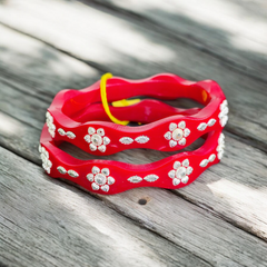 SILVER POLA- WAVE POLA DESIGN 925 HALLMARK ORIGINAL SILVER POLA BANGLES FOR WOMEN 1 PAIR (WGT: 4.00 GM APPROX) - SOLD AS MRP BY RAJLAXMI.