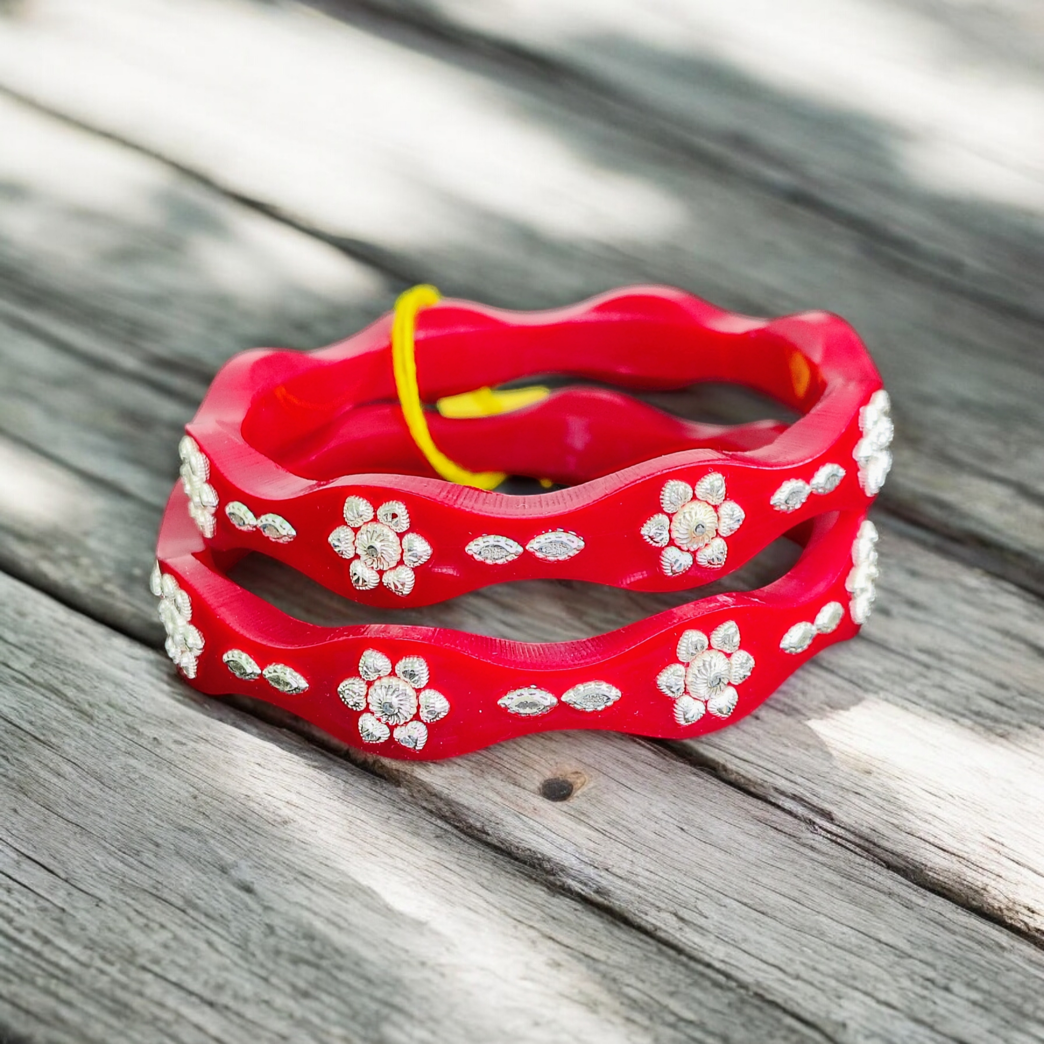 SILVER POLA- WAVE POLA DESIGN 925 HALLMARK ORIGINAL SILVER POLA BANGLES FOR WOMEN 1 PAIR (WGT: 4.00 GM APPROX) - SOLD AS MRP BY RAJLAXMI.