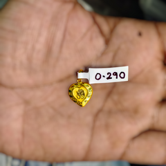 (GLKD) LOCKET WGT: 0.290 GM APPROX KDM GOLD LOCKET 1 PIECE (50 TONCH) WITH ADJUSTABLE TASSEL FOR GIFTING PURPOSE (CHAIN NOT INCLUDED).