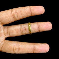 LADIES RING- (SIZE: 23) WGT: 0.620 GM APPROX BIS CERTIFIED HUID HALLMARK 9KT GOLD THUMB RING FOR UNISEX 1 PIECE.(ZV4TB5)