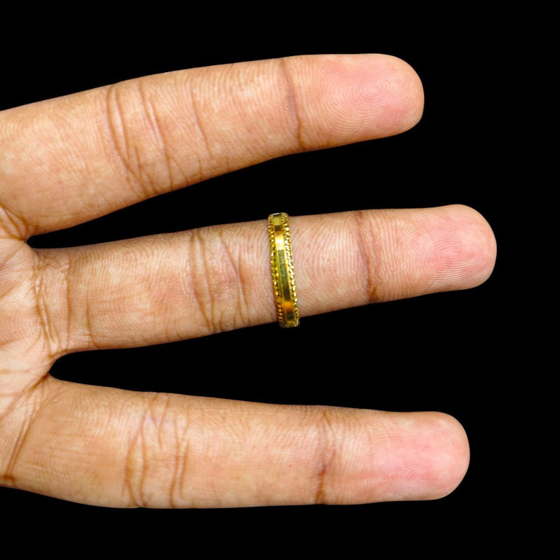 LADIES RING- (SIZE: 23) WGT: 0.620 GM APPROX BIS CERTIFIED HUID HALLMARK 9KT GOLD THUMB RING FOR UNISEX 1 PIECE.(ZV4TB5)