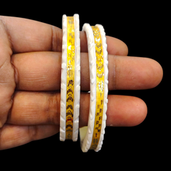 GSB22K- (SIZE: 23) WGT: 1.550 GM APPROX HUID HALLMARK 22KT GOLD SAKHA BADHANO BANGLES 1 PAIR DESIGN FOR REGULAR USE.