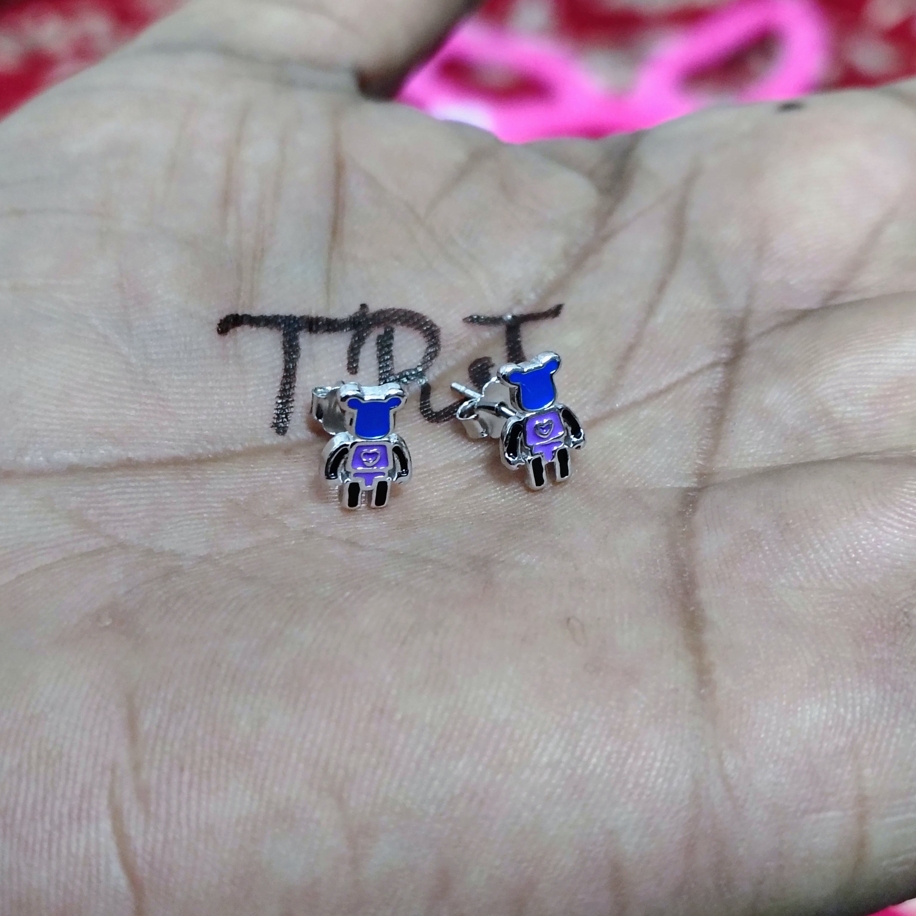 SILVER STUD - STERLING 925 HALLMARK SILVER STUD EARRINGS FOR WOMEN (1 PAIR) FOR REGULAR WEAR (SOLD ON MRP).