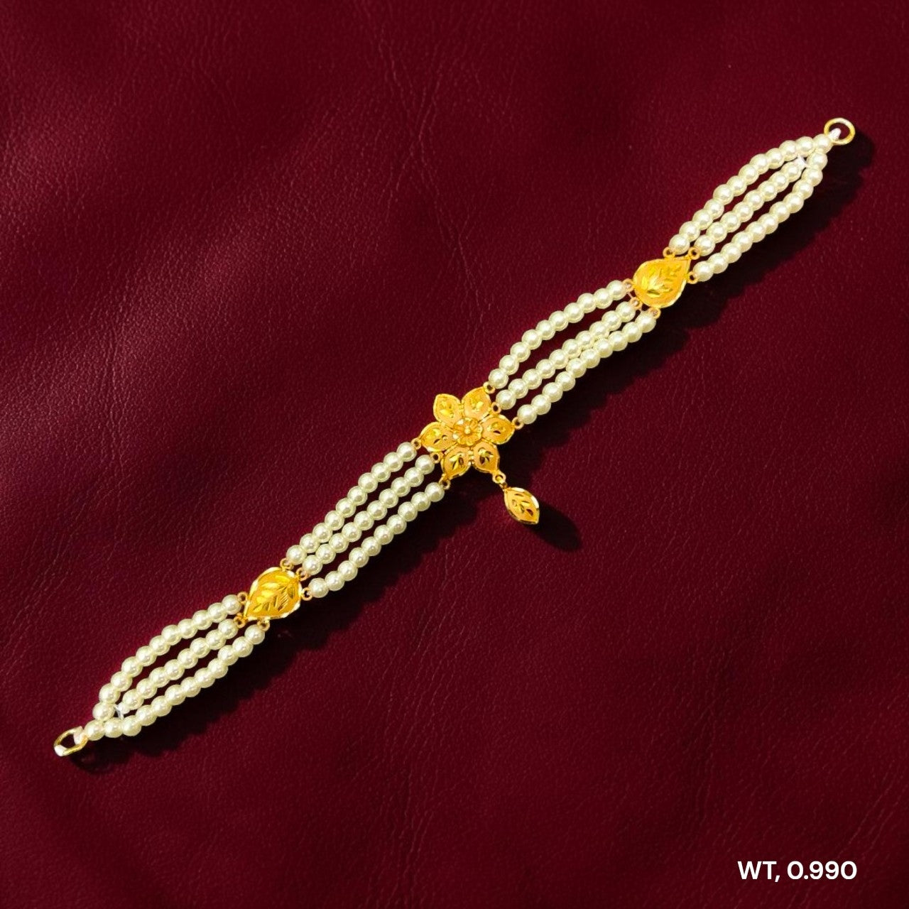 GOLD MOTI CHOKER- (WGT: 0.990 GM APPROX) BIS CERTIFIED HUID HALLMARK 375 9KT GOLD MOTI CHOKER 1 PIECE WITH ADJUSTABLE TASSEL FOR GIFT IN MARRIAGE.