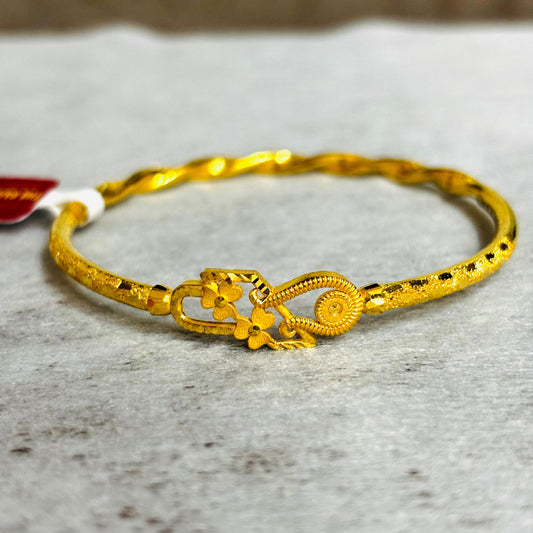 TRJ (MTO) DUPLEX MARIO DESIGN HALLMARK 22KT GOLD COVER BRACELET 1 PIECE APPROX WGT: 3.00 GM FOR WOMEN - (BILL MANDATORY -EXCHANGE FOR LIFETIME IN STORE ONLY) BY RAJLAXMI.