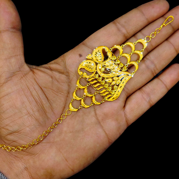 (GMW) RAJLAXMI WGT: 6.340 GM APPROX CERTIFIED BIS HUID HALLMARK 916 22KT GOLD MANTASHA FOR WOMEN (STANDARD ADJUSTABLE SIZE).