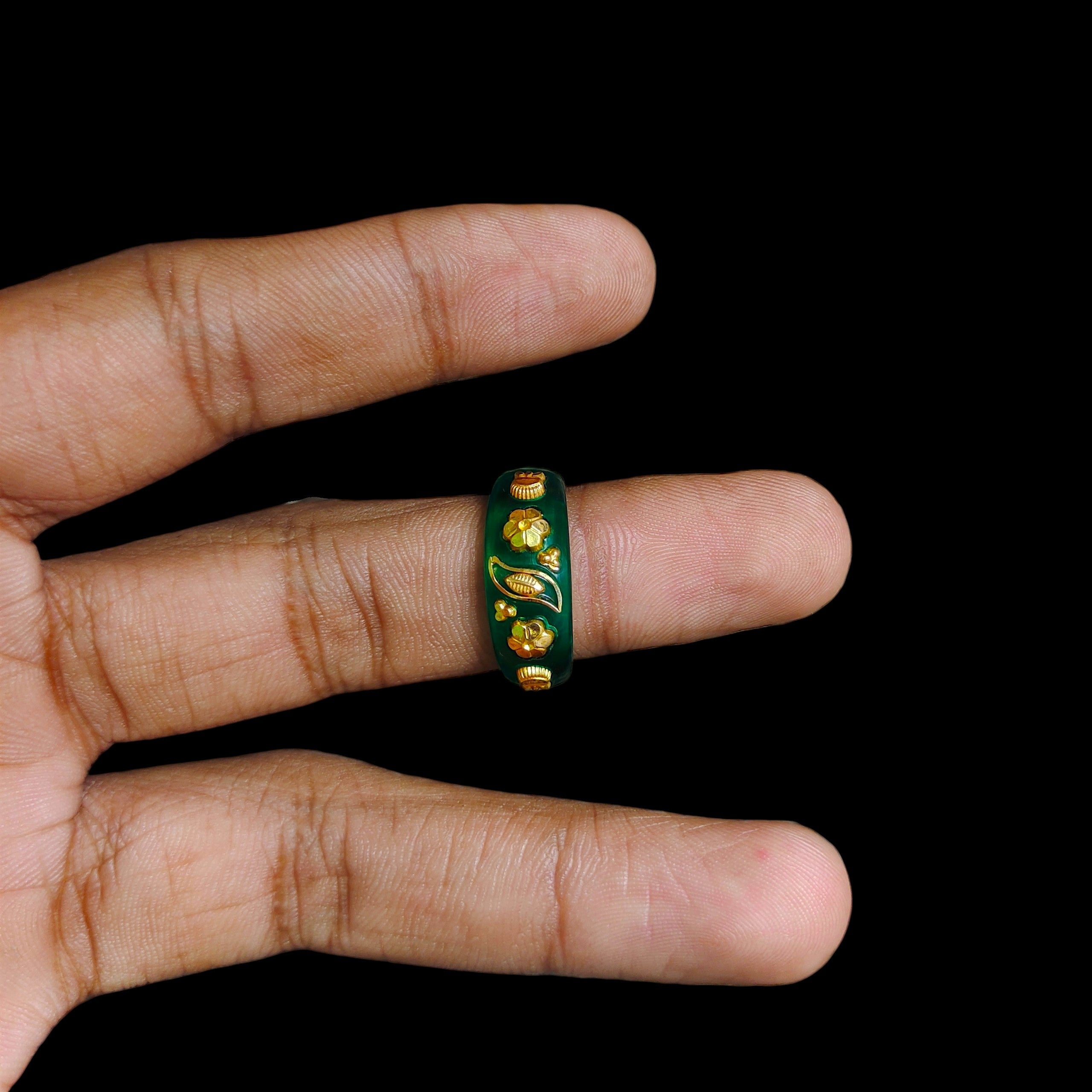 POLA RING-SIZE 15 (WGT: 0.310 GM APPROX) CERTIFIED BIS HALLMARK 916 22KT GOLD POLA RING 1 PIECE (BEST FOR DAILY WEAR OR GIFTING YOUR LOVE ONE).