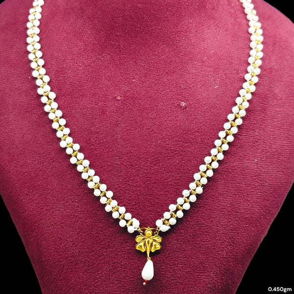 GMP22K- WGT: 0.450 GM APPROX CERTIFIED BIS HUID HALLMARK 916 22KT GOLD MOTI PENDANT 1 PIECE FOR WOMEN.