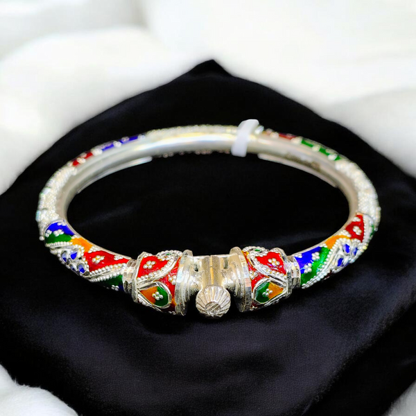 SILVER BANGLES- (SIZE 26 KHILEN) CERTIFIED BIS HALLMARK 925 SILVER BALA (MANIPUR DESIGN) APPROX WGT: 22.070 GM (1 PIECE) FOR REGULAR USE FOR WOMEN.