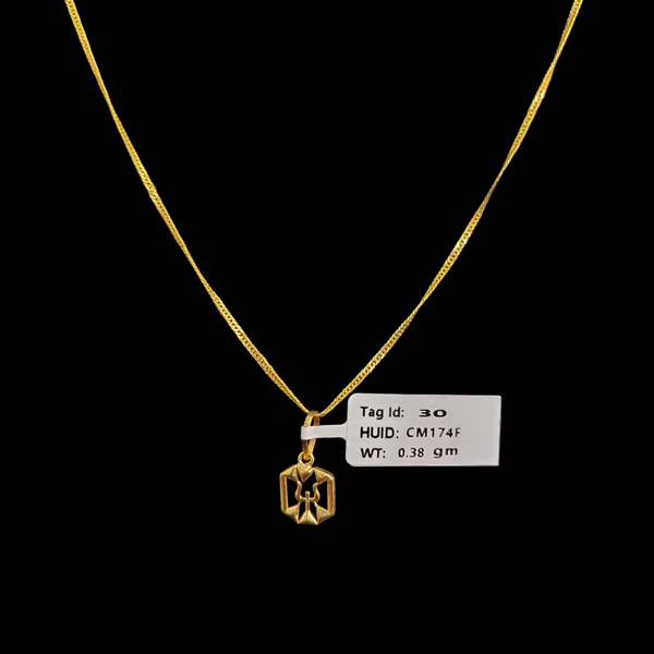 GOLD LOCKET BOYS- WGT: 0.380 GM APPROX BIS CERTIFIED HUID HALLMARK 9KT GOLD LOCKET FOR MEN 1 PIECE. (CHAIN NOT INCLUDED).