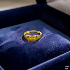 GENTS RING- TRJ (SIZE:22) WGT: 0.980 GM APPROX BIS CERTIFIED HUID HALLMARK 375 9KT GOLD FINGER RING FOR MEN 1 PIECE.(1WV2J1)