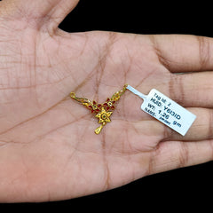 GPM22K- (Y6I3ID)-(WGT: 1.260 GM APPROX) BIS CERTIFIED HUID HALLMARK 22KT GOLD PENDANT MANGALSUTRA 1 PIECE WITH TASSEL.