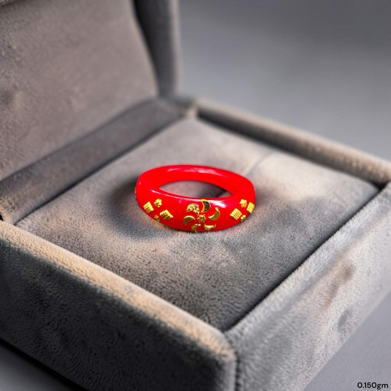 POLA RING-SIZE 10 (WGT: 0.150 GM APPROX) CERTIFIED BIS HALLMARK 916 22KT GOLD POLA RING 1 PIECE (BEST FOR DAILY WEAR OR GIFTING YOUR LOVE ONE).