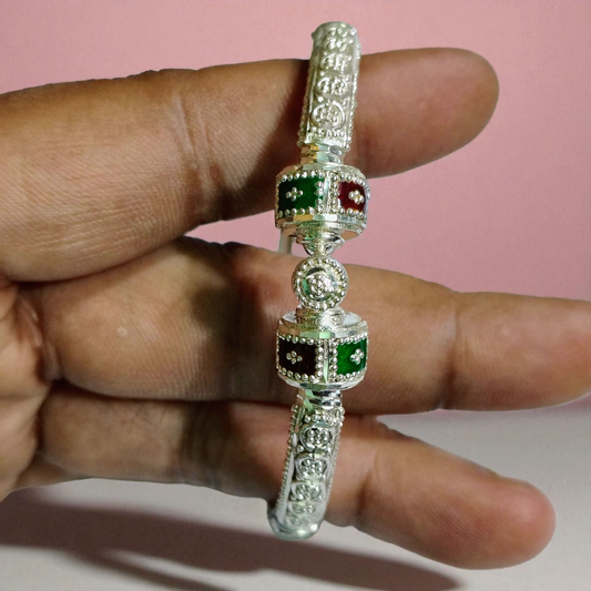 RAJLAXMI (SIZE 25) HALLMARK 925 SILVER BALA (MANIPUR DESIGN) APPROX WGT: 19.700 GM (1 PIECE) FOR REGULAR USE FOR WOMEN.