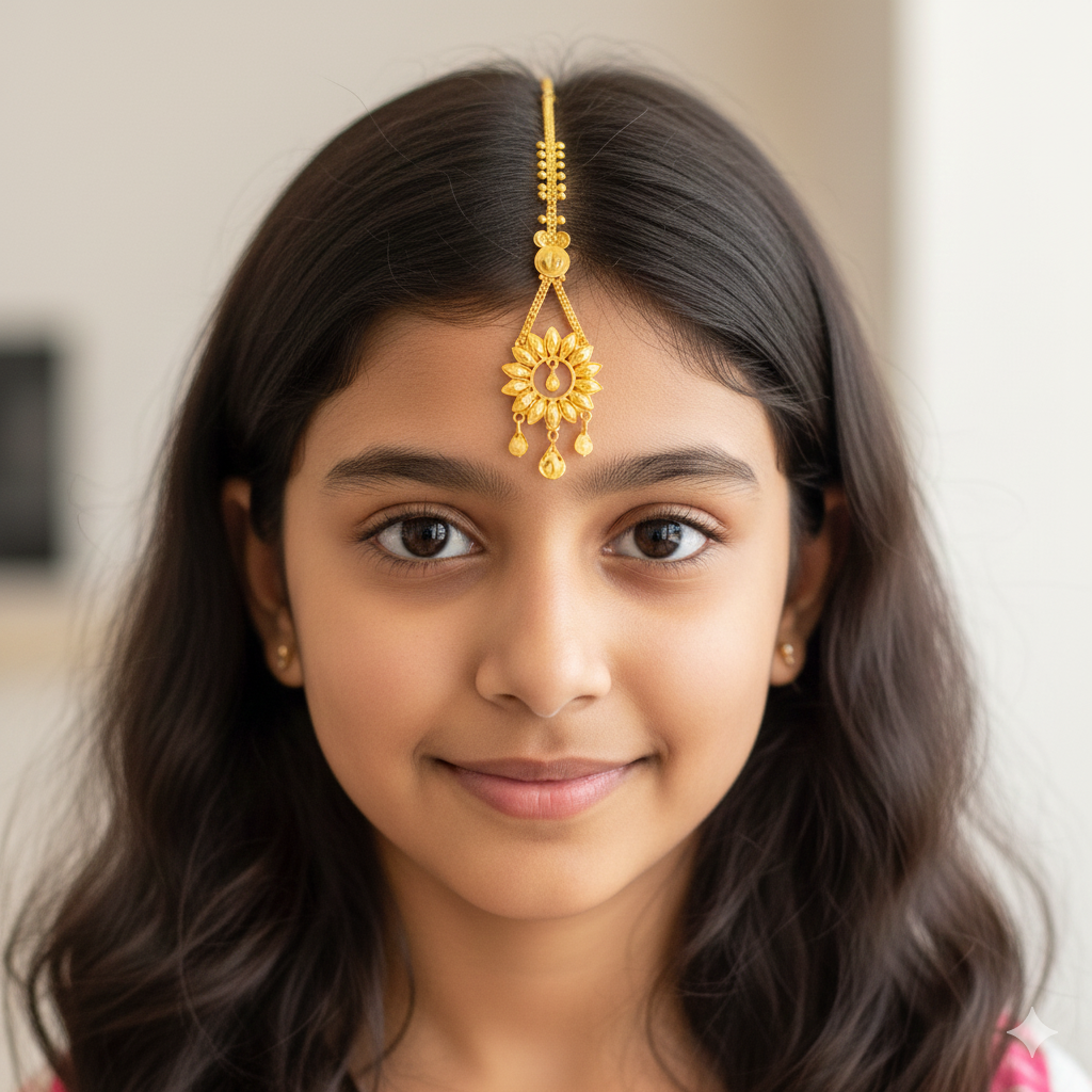 (GTMT) CERTIFIED  BIS CERTIFIED WGT: 1.990 GM APPROX HUID HALLMARK 916 22KT GOLD TICKLY (MANGTIKA) 1 PIECE FOR MARRIAGE.