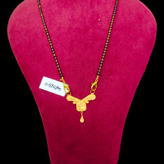 GPM9K- (WGT: 0.410 GM APPROX) BIS CERTIFIED HUID HALLMARK 375 9KT GOLD PENDANT FOR WOMEN 1 PIECE WITH FREE MANGALSUTRA & TASSEL.