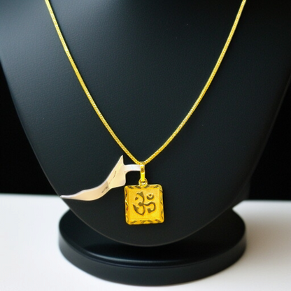 TRJ WGT: 0.400 GM APPROX KDM GOLD LOCKET 1 PIECE (50 TONCH) WITH ADJUSTABLE TASSEL.
