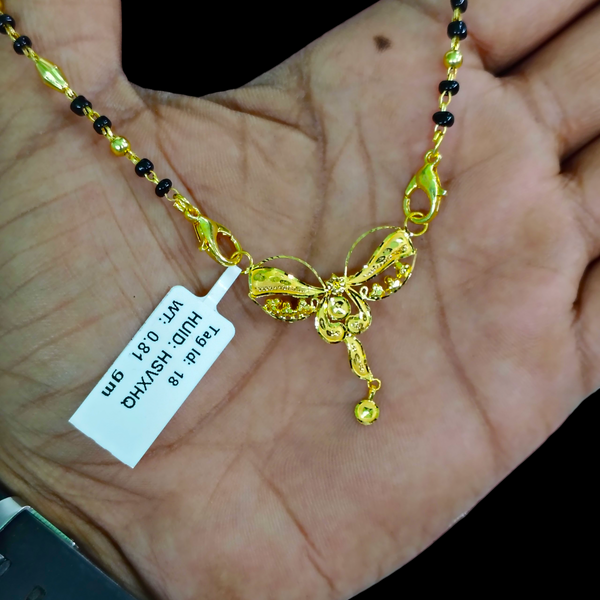 GOLD PENDANT- WGT: 0.810 GM APPROX 22KT HUID HALLMARK GOLD PENDANT MANGALSUTRA 1 PIECE WITH TASSEL.