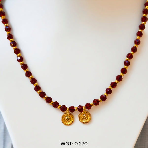 TRJ SOUTH INDIAN STYLE WGT: 0.270 GM APPROX HUID HALLMARK 22KT GOLD PENDANT 1 PIECE WITH TASSEL.